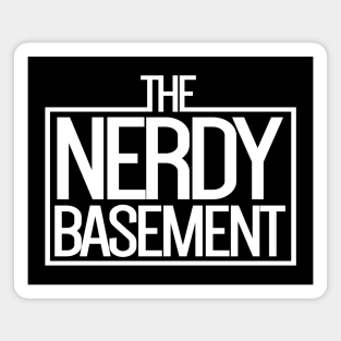 The Nerdy Basement Logo (White) Magnet